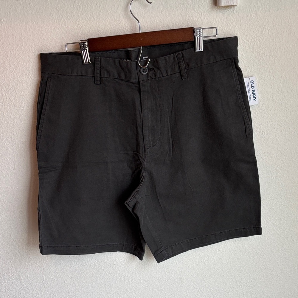 OLD NAVY NWT Mens Slim Chino Shorts 34 Waist Built in Flex
